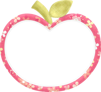 glittery apple outline