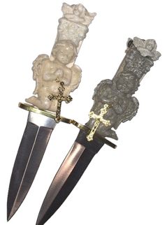 angel handle knives