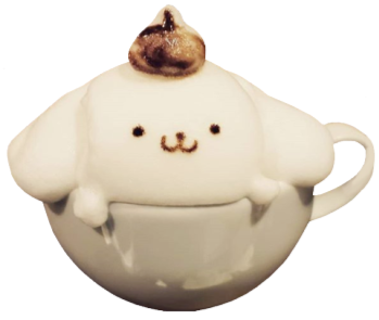 pompompurin latte