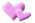 an image of two purple hearts, overlapped an image of two purple hearts, overlapped